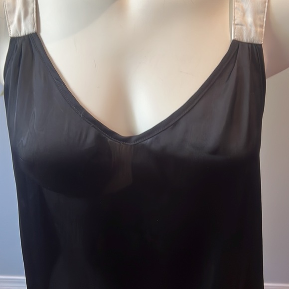4/$20 Forever 21 Silky Black and white tank - Picture 4 of 6
